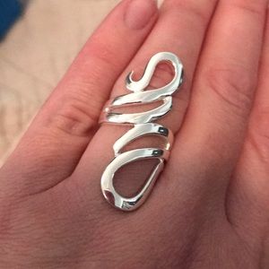 Sterling silver squiggle ring